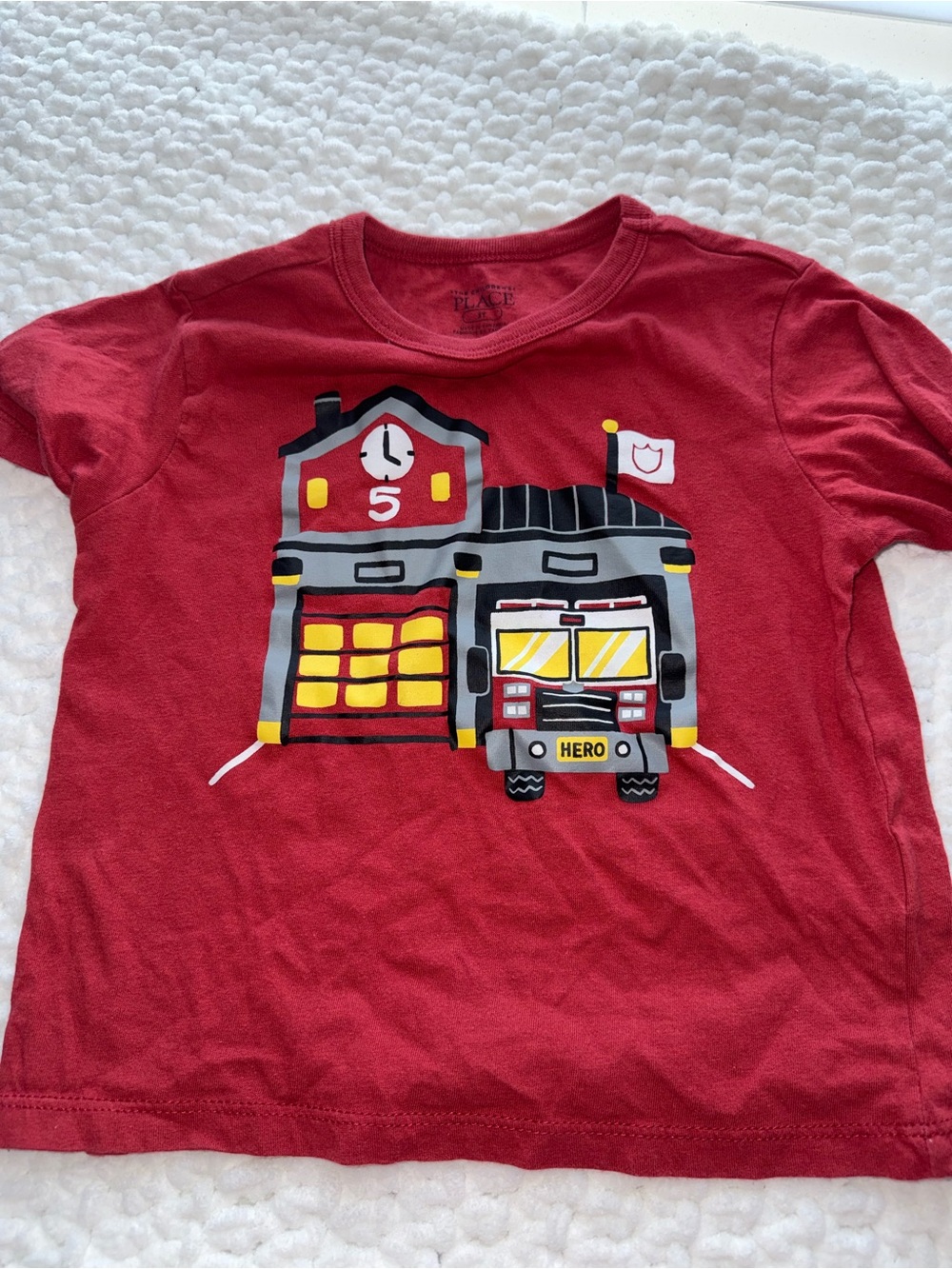 The Children's Place Red Short-Sleeve Fire Station Tee